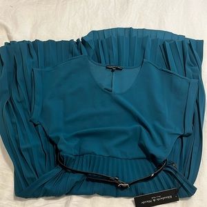 Elizabeth & Nicole Pleated Skirt Midi Dress